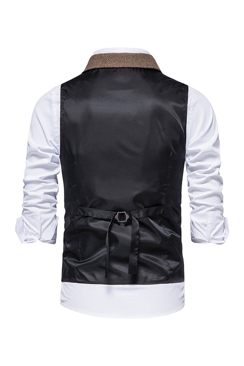 Load image into Gallery viewer, Single Breasted Lapel Navy Men's Suit Vest