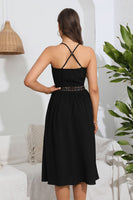 Load image into Gallery viewer, Spaghetti Straps Summer Little Black Dress