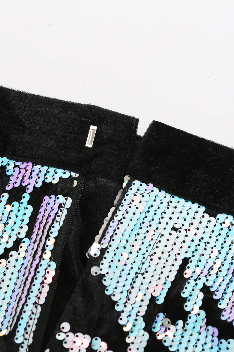 Load image into Gallery viewer, Sparkly Purple Sequins Shawl Lapel Men Two-Piece Suit