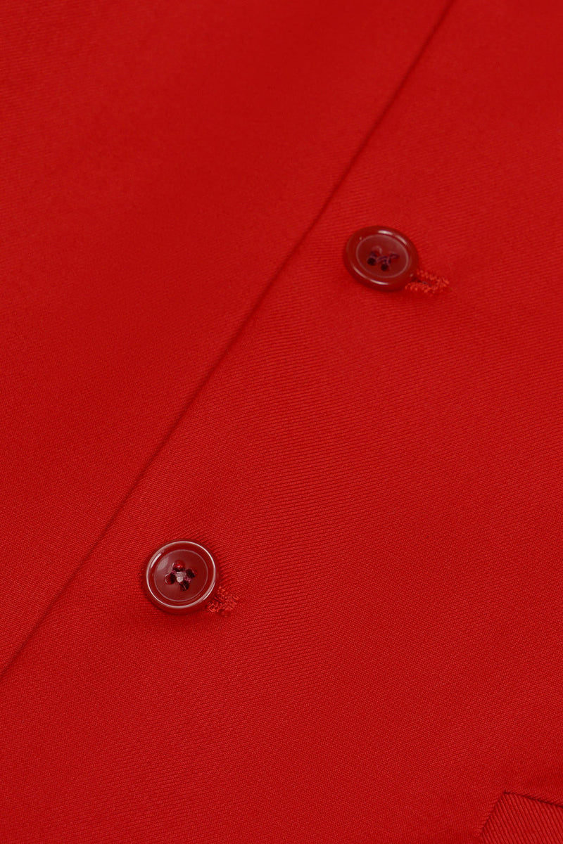 Load image into Gallery viewer, Red Single Breasted Shawl Lapel Men's Suit Vest