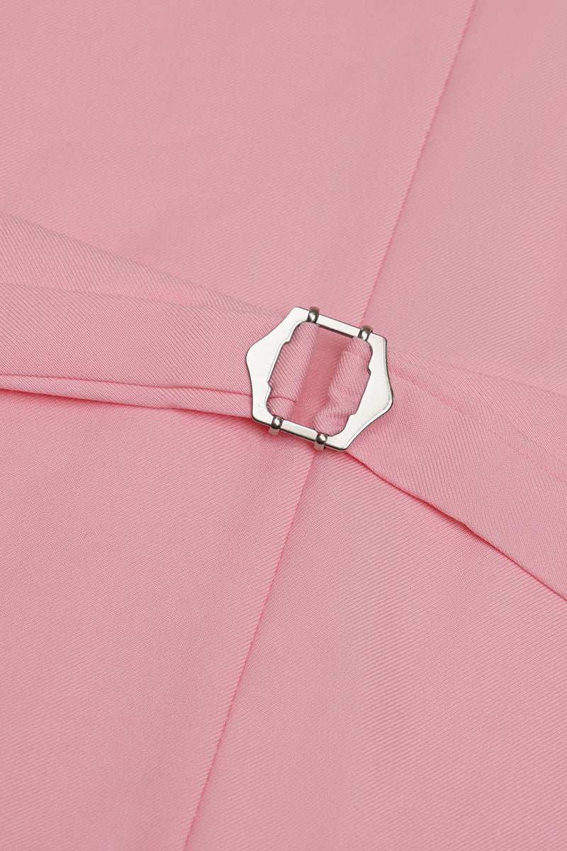 Load image into Gallery viewer, Pink Single Breasted Shawl Lapel Men's Suit Vest
