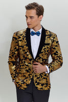 Load image into Gallery viewer, Gold Men's Blazer Slim Fit Solid One Button Business Suit Jacket