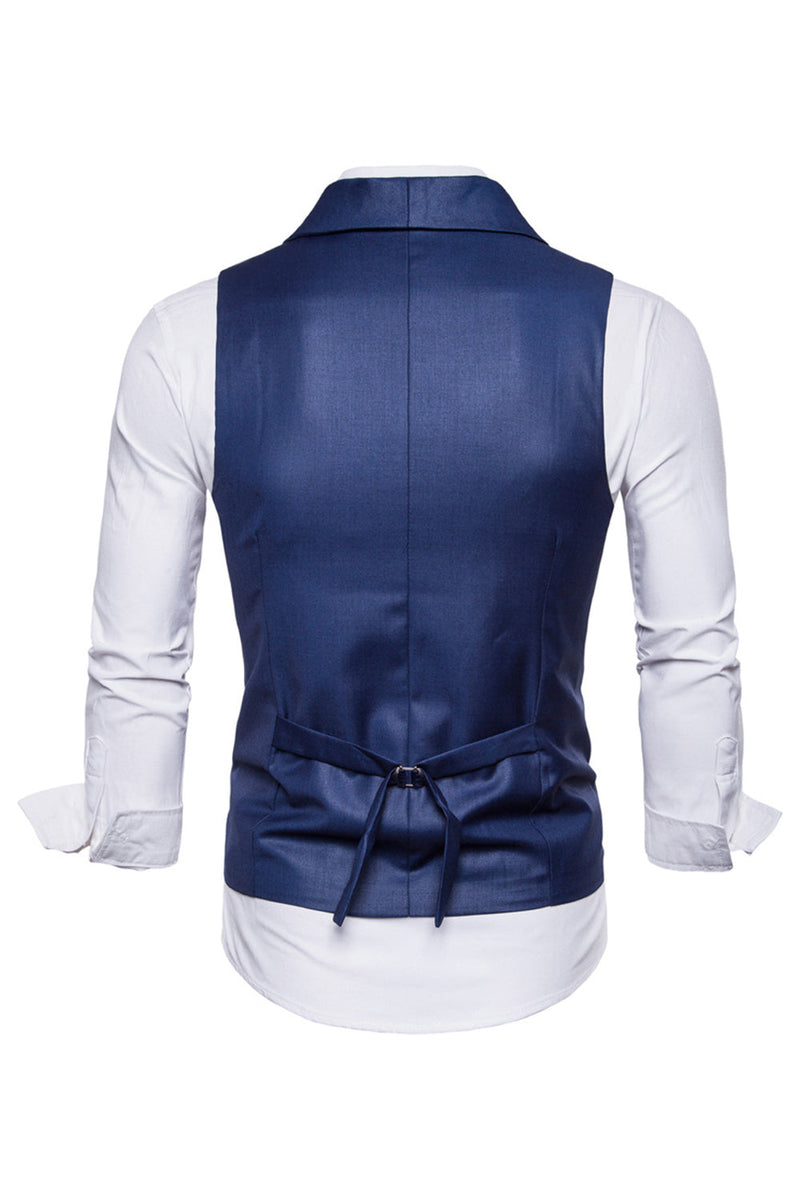 Load image into Gallery viewer, Black Double Breasted Shawl Lapel Men's Suit Vest