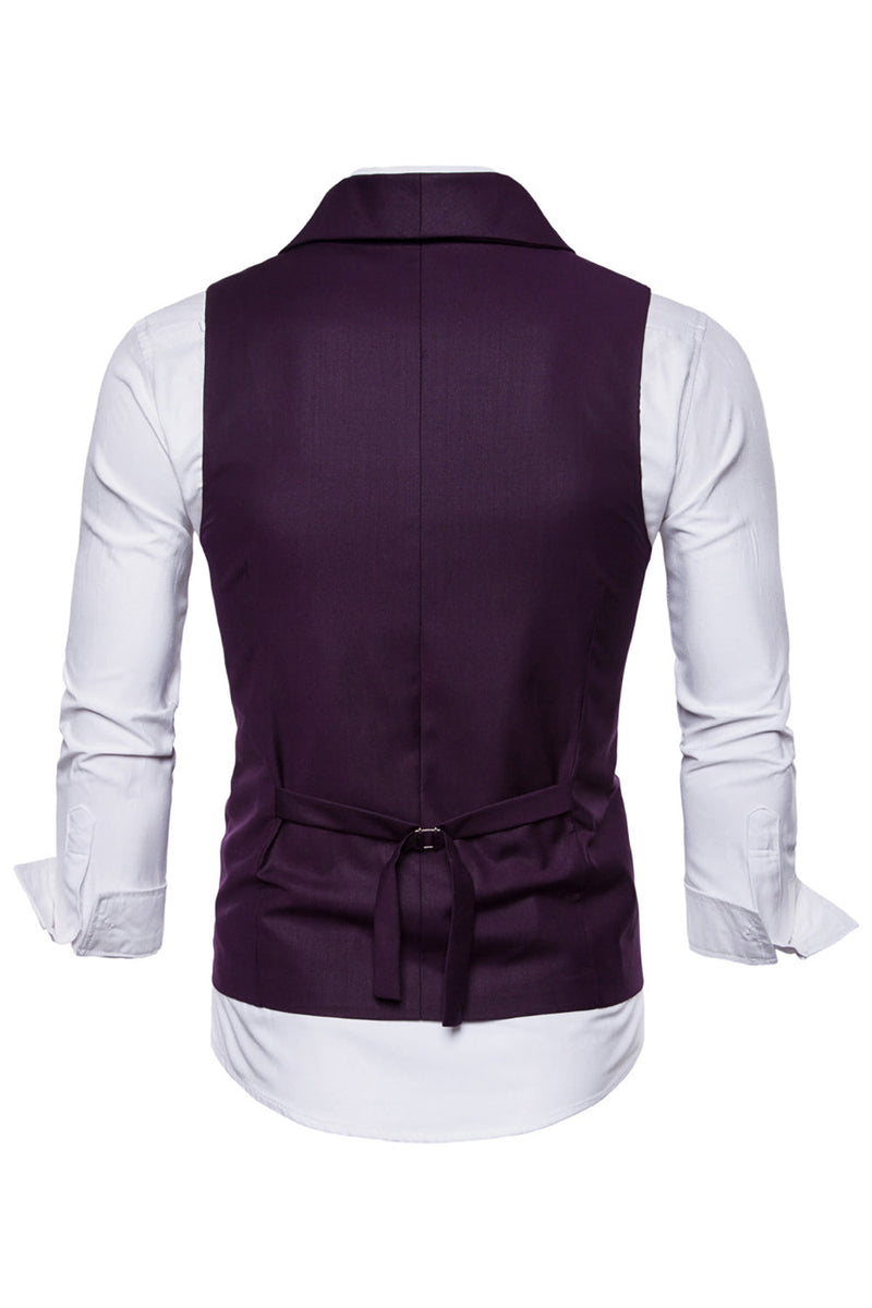 Load image into Gallery viewer, Black Double Breasted Shawl Lapel Men's Suit Vest