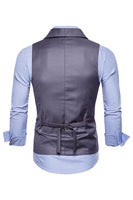 Load image into Gallery viewer, Black Double Breasted Shawl Lapel Men's Suit Vest