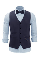 Load image into Gallery viewer, Burgundy Shawl Lapel Single Breasted Men's Suit Vest