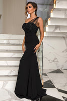 Load image into Gallery viewer, One Shoulder Mermaid Green Prom Dress