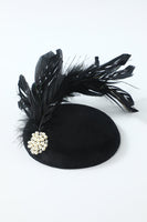Load image into Gallery viewer, 1920s Black Feather Headpieces