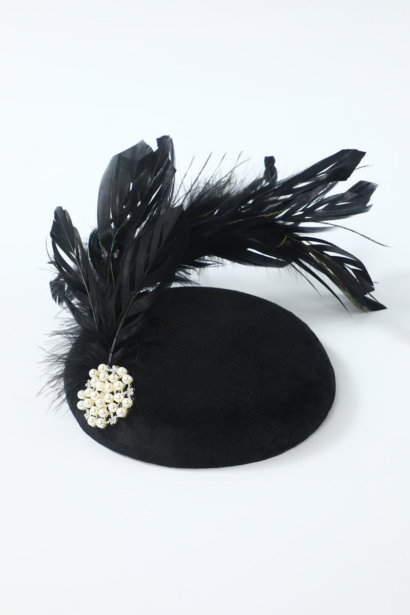 Load image into Gallery viewer, 1920s Black Feather Headpieces