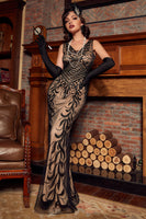 Load image into Gallery viewer, Sequins Gatsby 1920s Prom Dress