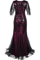 Load image into Gallery viewer, Plus Size Long 1920s Flapper Dress with Sequin