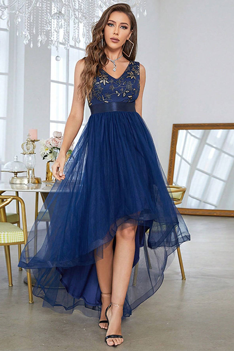 Asymmetrical cheap prom dress