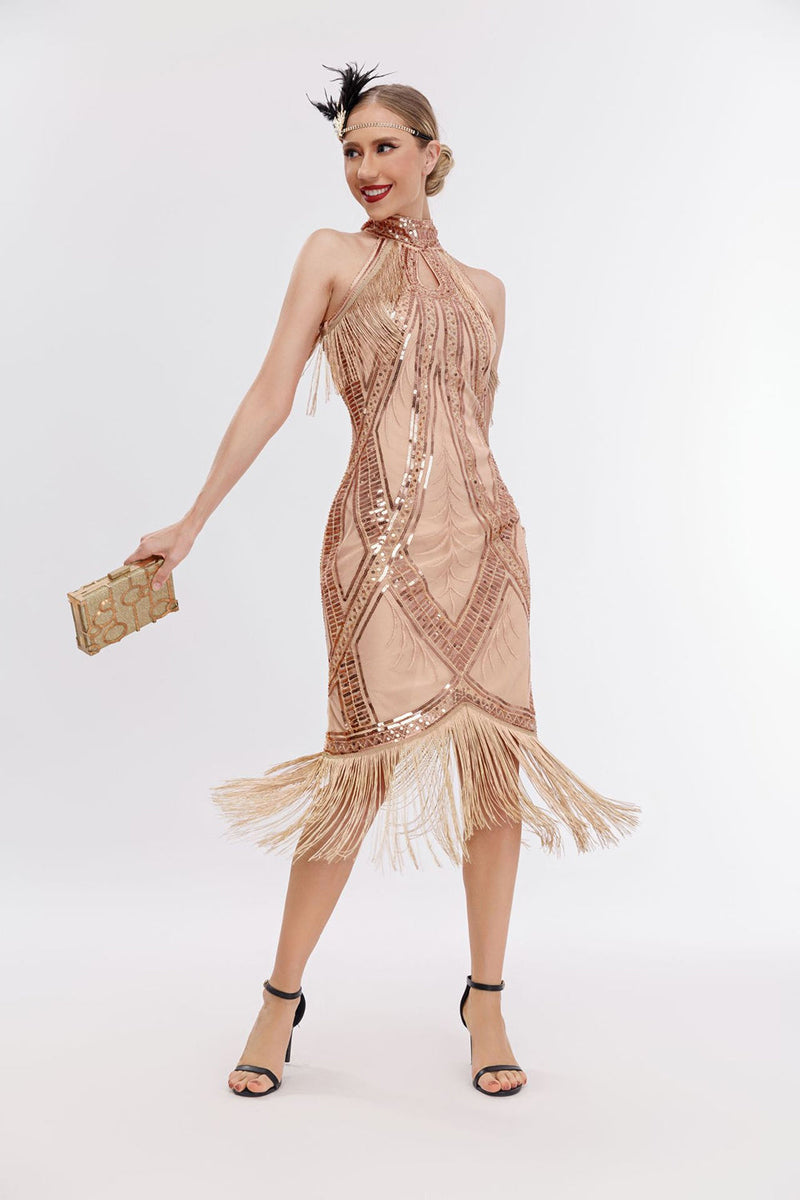 Queendancer Women 1920s Dress Glitter Halter Fringes Gatsby Dress with Sleeveless queendanceruk Queendancer Women 1920s Dress Glitter Halter Fringes Gatsby Dress with Sleeveless queendanceruk