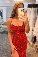 Load image into Gallery viewer, Mermaid Glitter Sequins Sexy Golden Backless Long Prom Dress