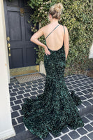 Load image into Gallery viewer, Sparkly Hot Pink Mermaid Sequins Long Prom Dress