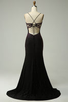 Load image into Gallery viewer, Dark Purple Lace-Up Back Mermaid Prom Dress with Beading