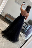 Load image into Gallery viewer, Black Sweetheart Tulle A-Line Prom Dress