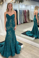 Load image into Gallery viewer, Mermaid Sweetheart Black Long Prom Dress with Beading