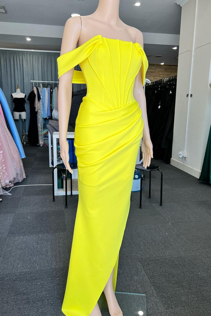 Load image into Gallery viewer, Off The Shoulder Corset Long Prom Dress with Ruffles