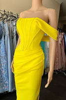 Load image into Gallery viewer, Off The Shoulder Corset Long Prom Dress with Ruffles