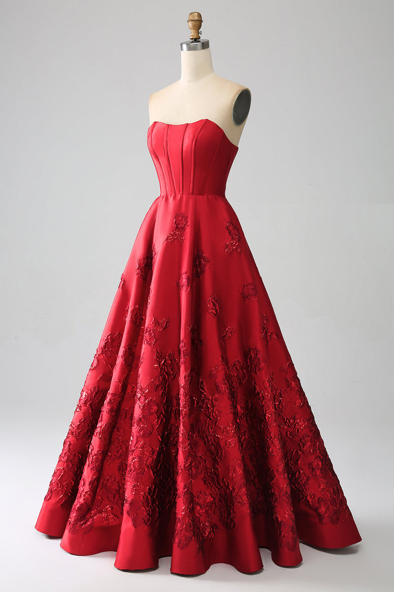 Red Elegant Dress Women Long Prom Dress
