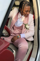 Load image into Gallery viewer, Light Pink Shawl Lapel 3 Piece Men's Prom Suits