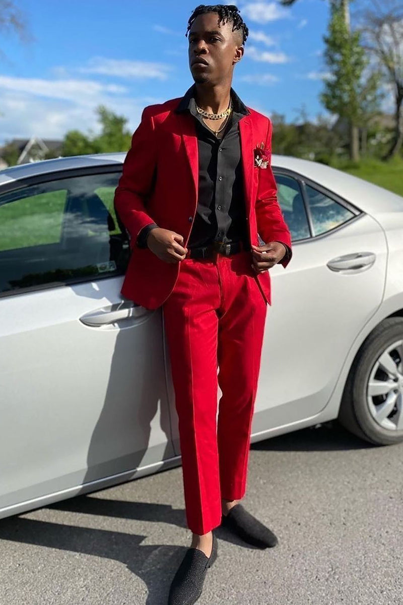 Prom Outfits Red Prom Dress And Suit Fashion Red Suit For Prom