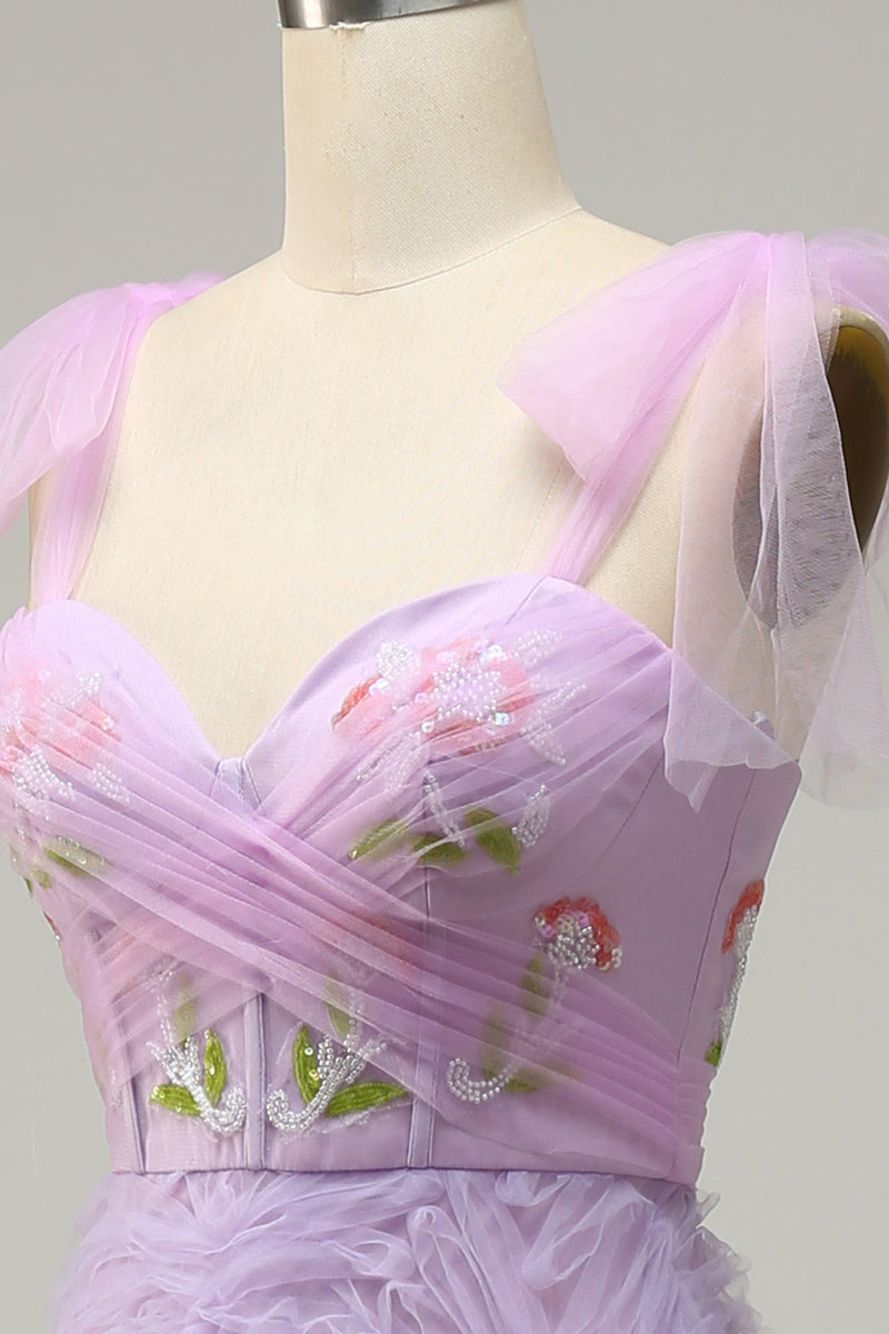 Load image into Gallery viewer, Light Green A-Line Prom Dress With Embroidery