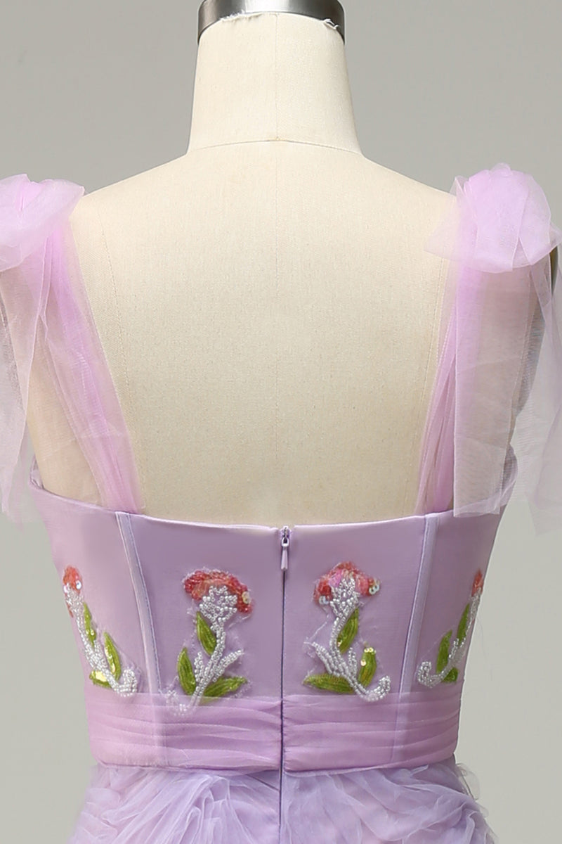 Load image into Gallery viewer, Light Green A-Line Prom Dress With Embroidery