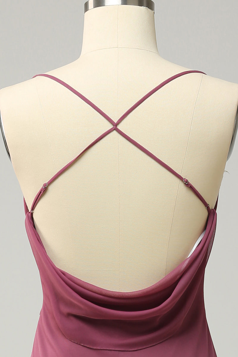 Load image into Gallery viewer, Plus Size Desert Rose Spaghetti Straps Long Prom Dress with Slit