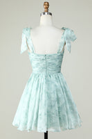 Load image into Gallery viewer, Blue A Line Spaghetti Straps Short Prom Dress
