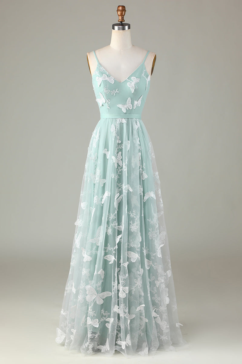 Queendancer Women Matcha Bridesmaid Dress with Appliques Tulle Spaghetti Straps Wedding Guest Dress queendanceruk Queendancer Women Matcha Bridesmaid Dress with Appliques Tulle Spaghetti Straps Wedding Guest Dress queendanceruk