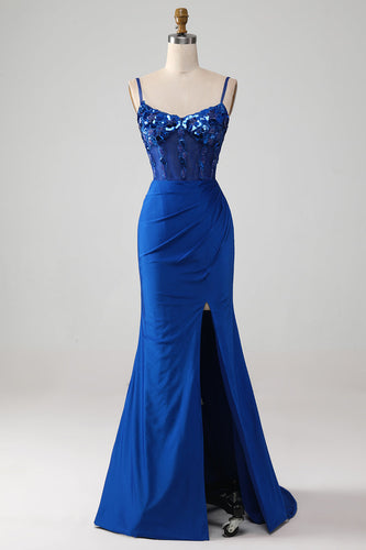 Royal Blue Long Prom Dress-1