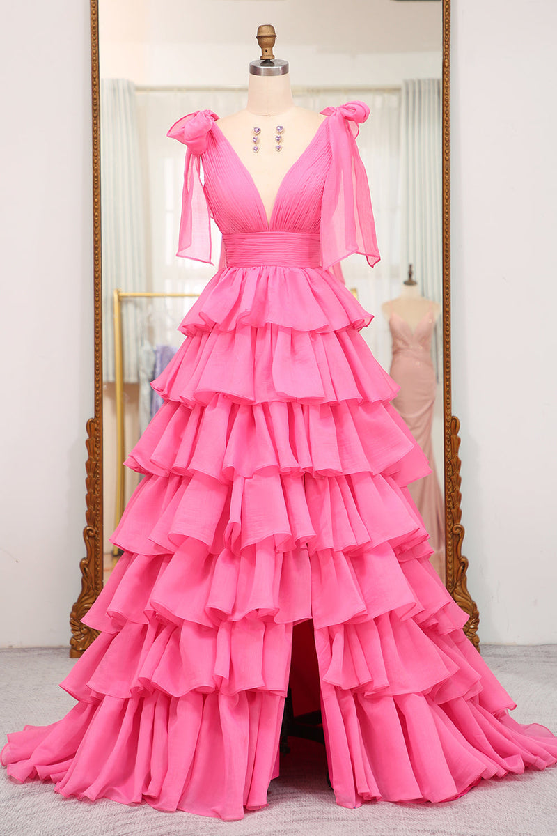 Tiered long formal hotsell dresses