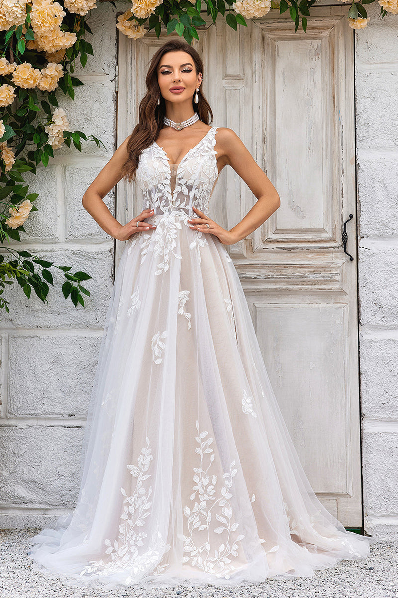 Cheap champagne top wedding dresses