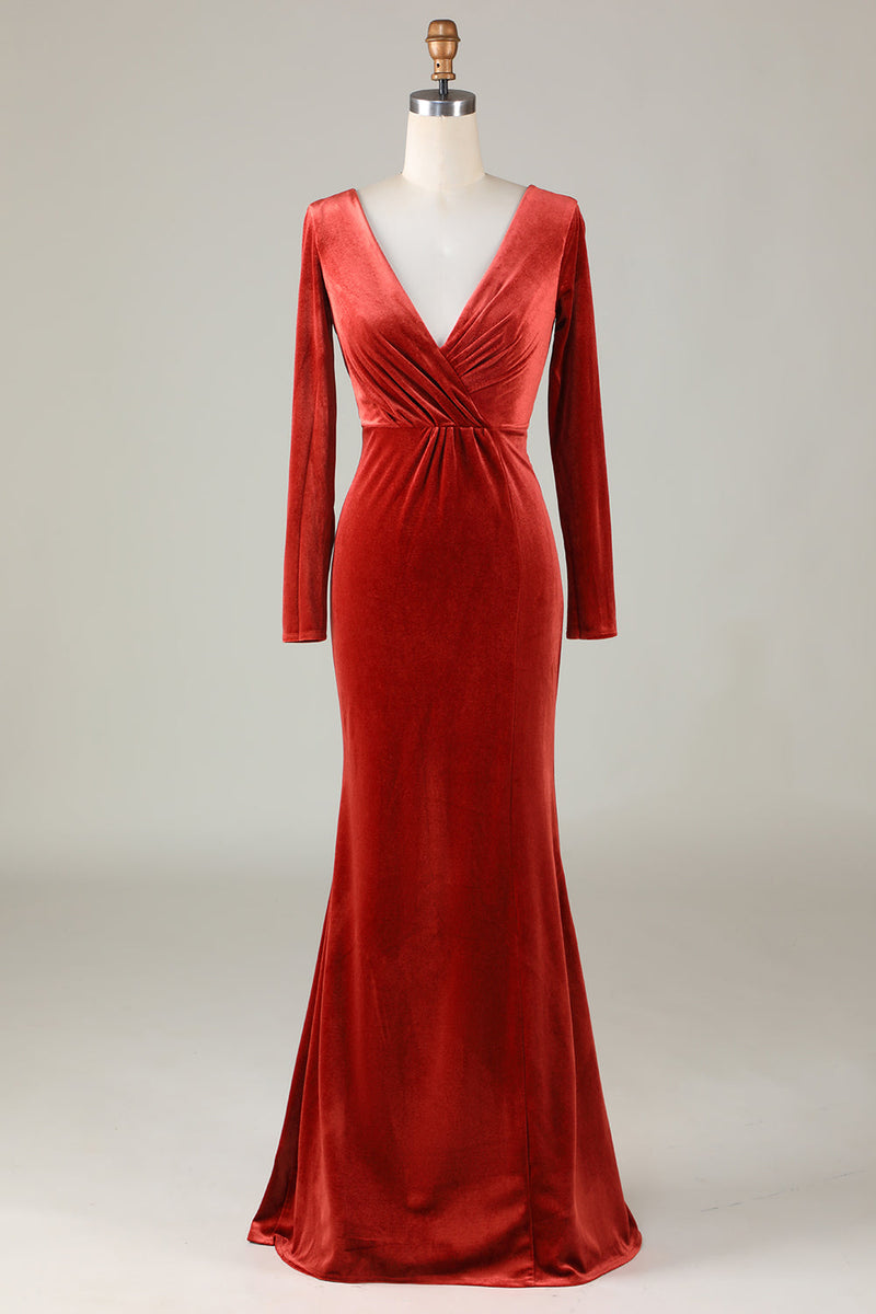 light brown formal dress Queendancer Women Velvet Terracotta Bridesmaid Dress with Long Sleeves Mermaid Open Back Wedding Guest Dress queendanceruk light brown formal dress Queendancer Women Velvet Terracotta Bridesmaid Dress with Long Sleeves Mermaid Open Back Wedding Guest Dress queendanceruk