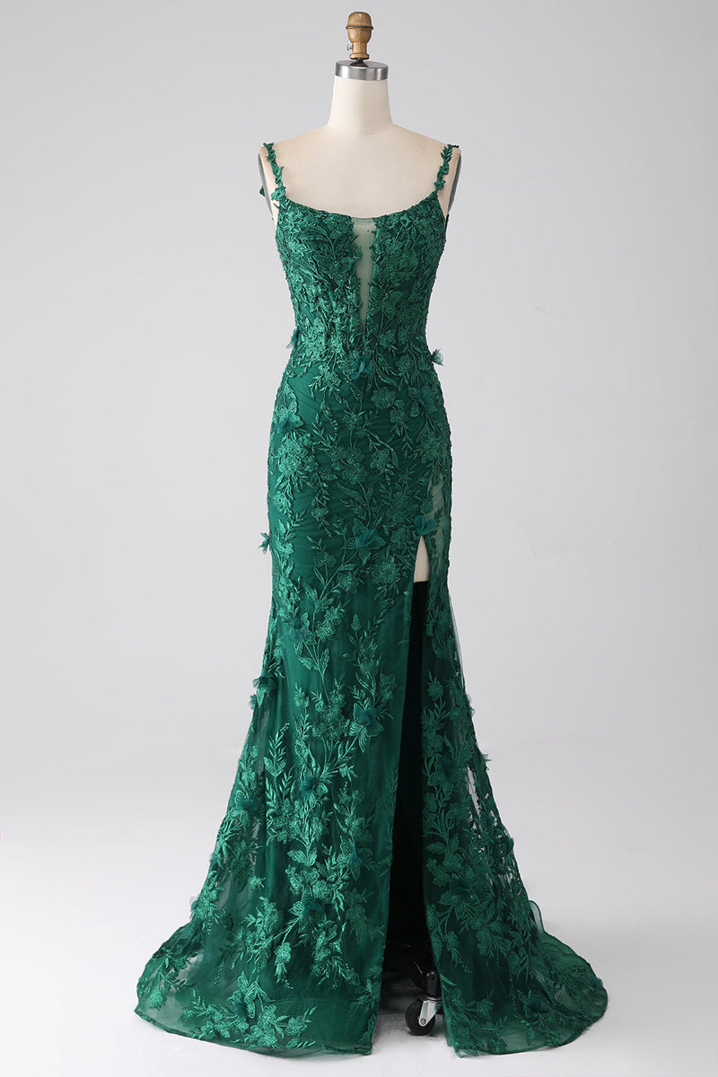 Dark green sequin prom dress best sale