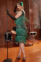 Load image into Gallery viewer, Champagne Gatsby 1920s Dress with Sequins and Fringes