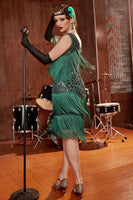 Load image into Gallery viewer, Blue Apricot Gatsby 1920s Dress with Sequins and Tassels