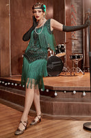 Load image into Gallery viewer, Blue Apricot Gatsby 1920s Dress with Sequins and Tassels