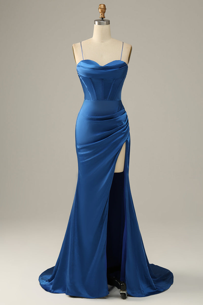 Sapphire blue formal sales dress
