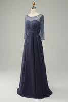 Load image into Gallery viewer, Beading Long Sleeves Mother of Bride Dress