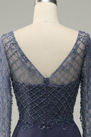 Load image into Gallery viewer, Beading Long Sleeves Mother of Bride Dress