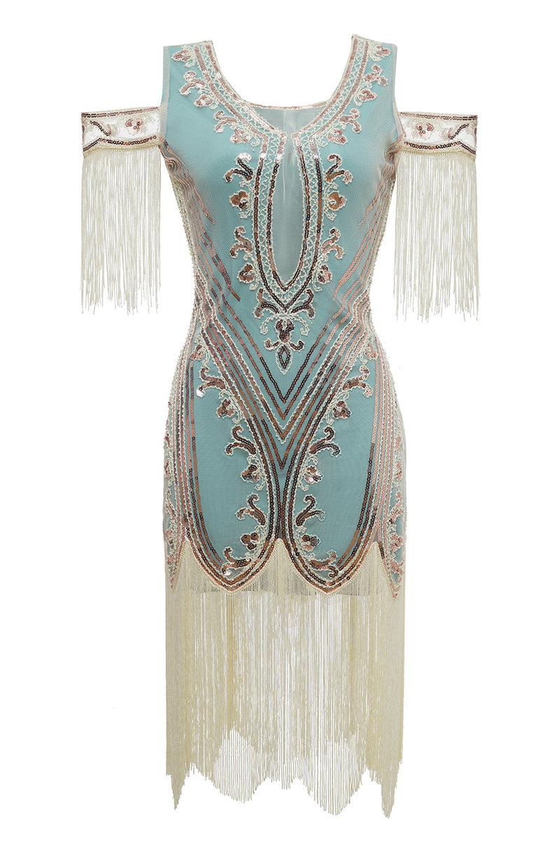 Off the shoulder flapper sales dress