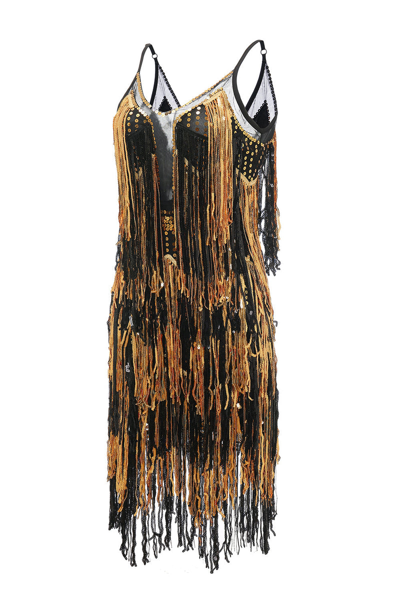 black gold gatsby dress Black Gold Art Deco 1920s Dress