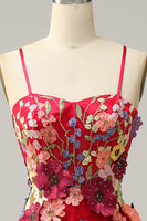 Load image into Gallery viewer, Tulle Spaghetti Straps Burgundy Long Prom Dress with Embroidery