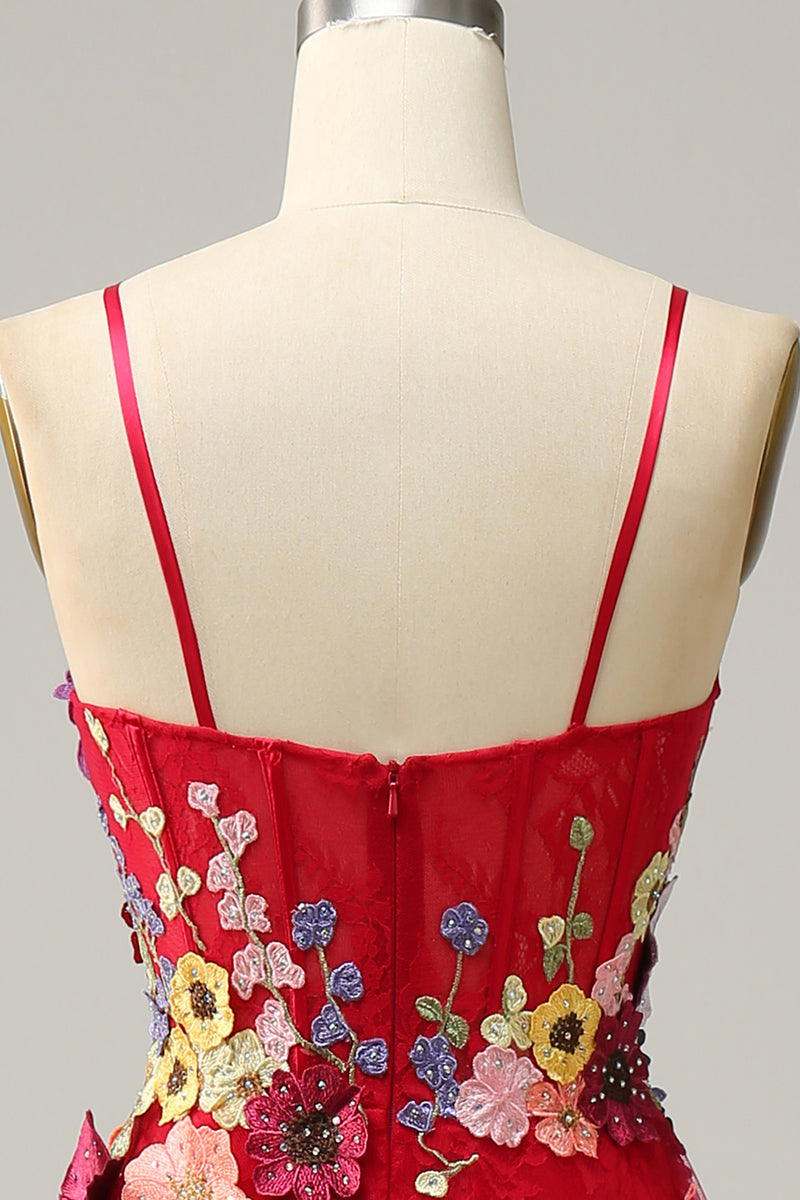 Load image into Gallery viewer, Tulle Spaghetti Straps Burgundy Long Prom Dress with Embroidery