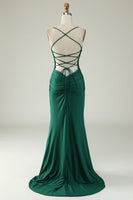 Load image into Gallery viewer, Mermaid Deep V-Neck Royal Blue Long Prom Dress