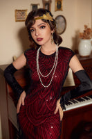 Load image into Gallery viewer, Gatsby Glitter Fringe 1920s Dress with Tassel