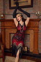 Load image into Gallery viewer, Gold Sequin 1920s Dress
